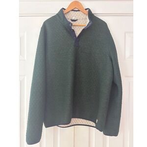 Marine Layer Corbet Quilted Snap Pullover Mens XL Green  10150